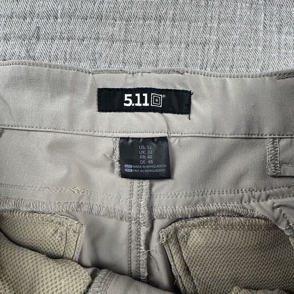 5.11 Tactical Trail Short Men 32 Tan 9.5" Hiking Outdoor Cargo Ripstop Stretch - Picture 6 of 8